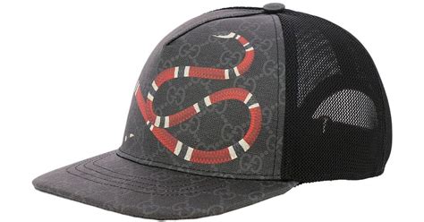 black gucci hat on person|black snake gucci hat.